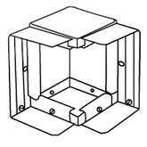 Legrand - Wiremold V6017TX 6000 Series Combination Internal/External 90° Elbow